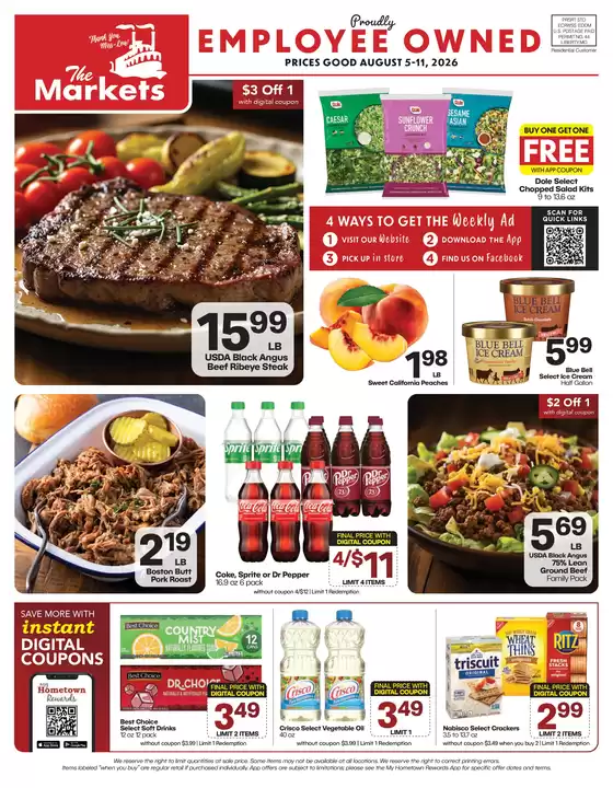 The Markets catalogue | The Markets weekly ad | 2026-08-05T00:00:00.000Z - 2026-08-11T00:00:00.000Z
