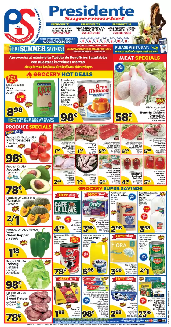 Presidente catalogue | Great discounts on selected products | 2026-08-01T00:00:00.000Z - 2026-08-31T00:00:00.000Z