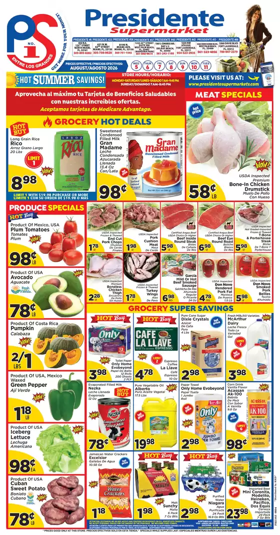 Presidente catalogue | Wide range of offers | 2026-08-06T00:00:00.000Z - 2026-08-11T00:00:00.000Z