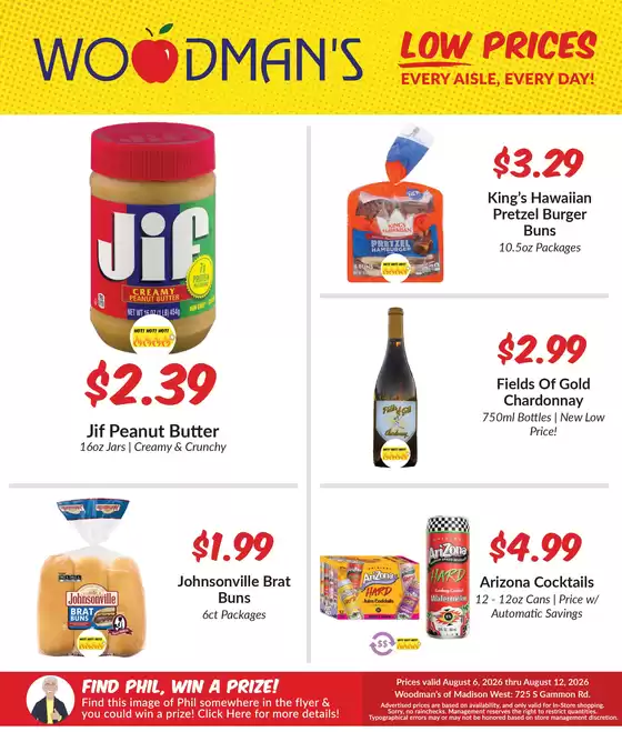 Woodman's catalogue | Top deals and discounts | 2026-08-06T00:00:00.000Z - 2026-08-12T00:00:00.000Z
