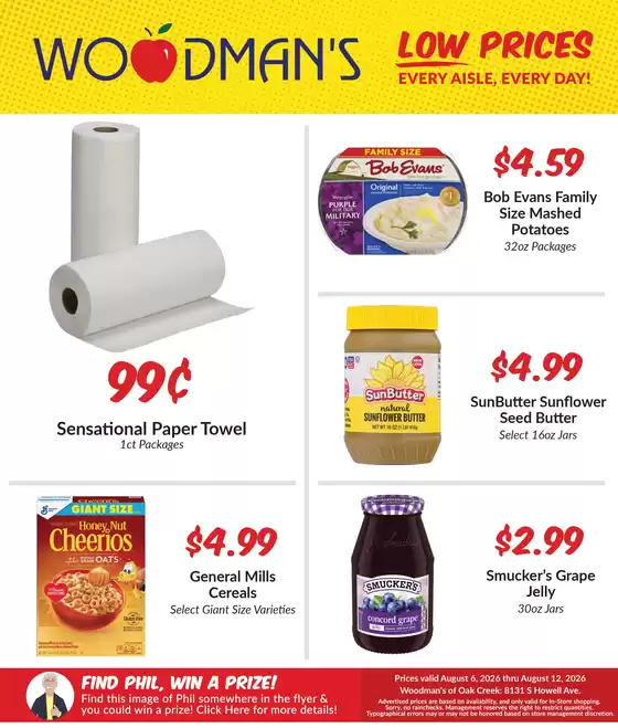 Woodman's catalogue | Great offer for bargain hunters | 2026-08-06T00:00:00.000Z - 2026-08-12T00:00:00.000Z