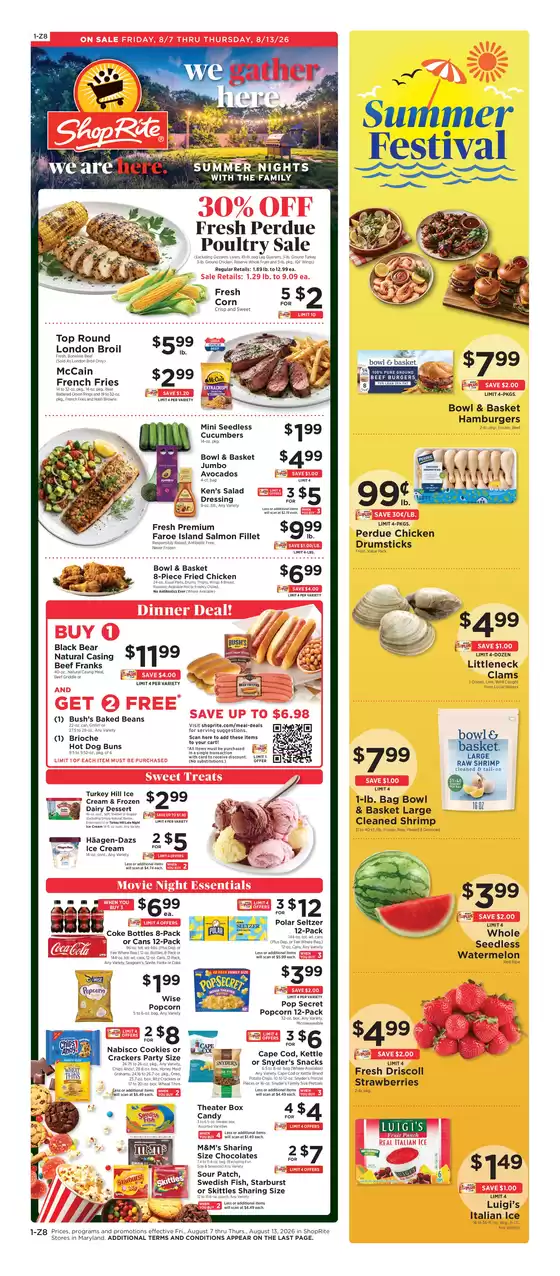 ShopRite catalogue in Sandy Hook CT | Current special promotions | 2026-08-06T00:00:00.000Z - 2026-08-13T00:00:00.000Z
