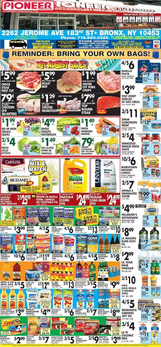 Pioneer Supermarkets catalogue in Paramus NJ | Discover attractive offers | 2026-08-07T00:00:00.000Z - 2026-08-13T00:00:00.000Z
