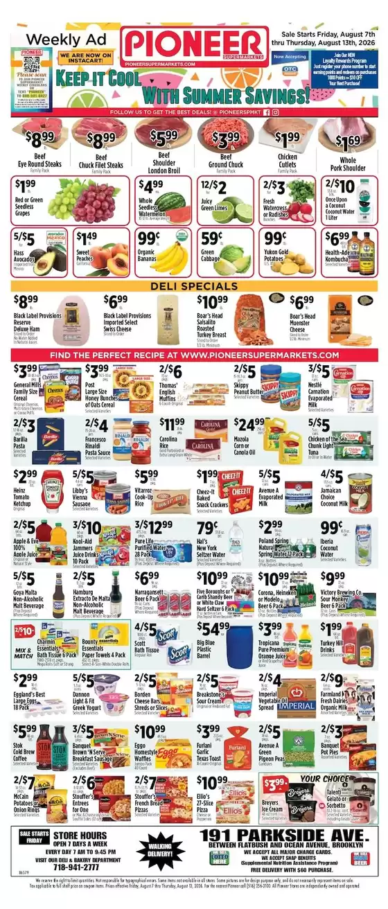 Pioneer Supermarkets catalogue | Special offers for you | 2026-08-07T00:00:00.000Z - 2026-08-13T00:00:00.000Z