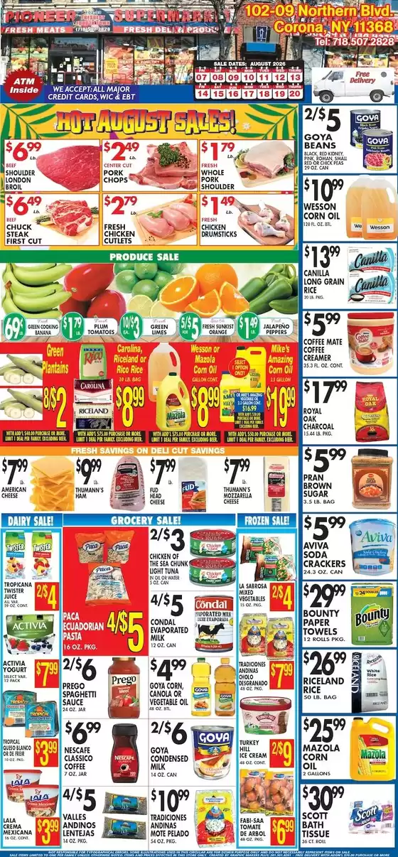 Pioneer Supermarkets catalogue in East Elmhurst NY | Top deals and discounts | 2026-08-07T00:00:00.000Z - 2026-08-13T00:00:00.000Z