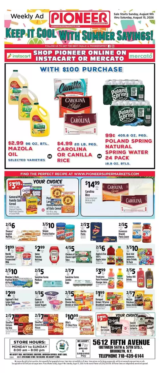 Pioneer Supermarkets catalogue | Our best bargains | 2026-08-09T00:00:00.000Z - 2026-08-15T00:00:00.000Z
