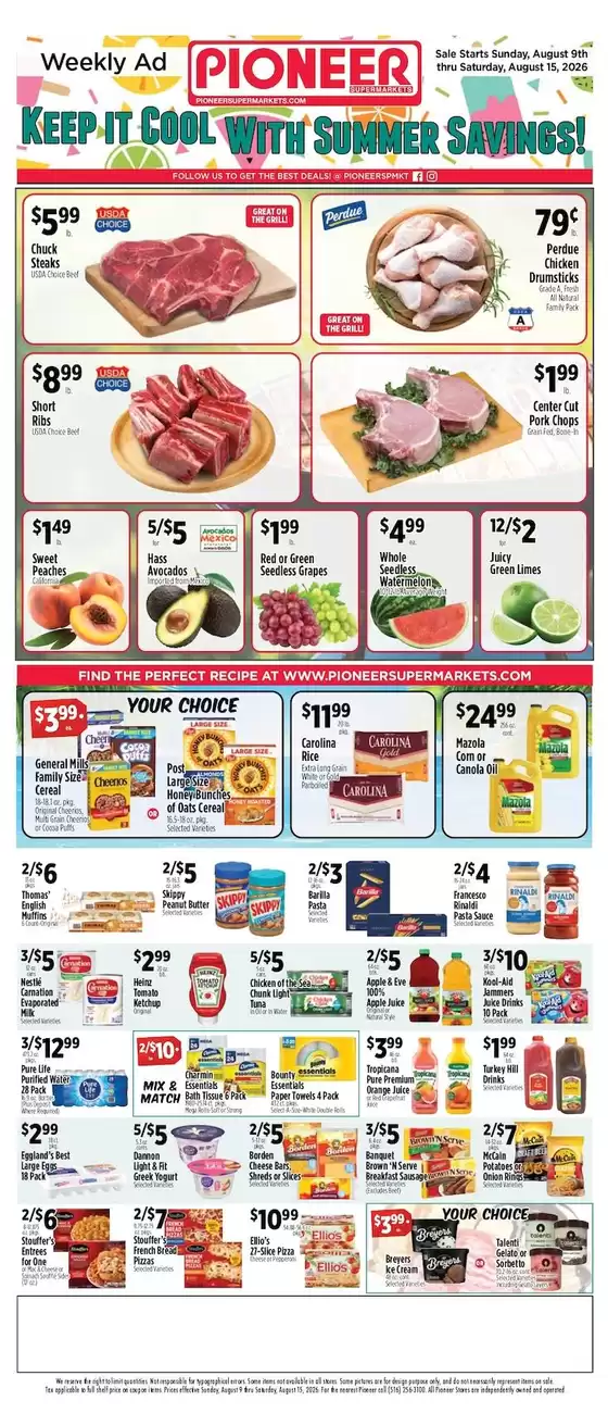 Pioneer Supermarkets catalogue | Save now with our deals | 2026-08-09T00:00:00.000Z - 2026-08-15T00:00:00.000Z