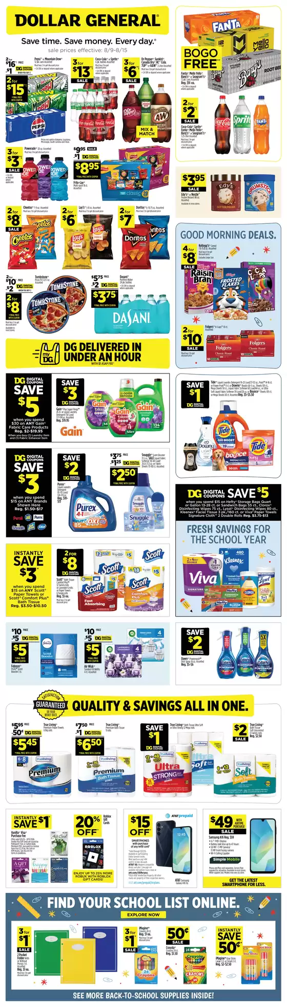 Dollar General catalogue in Bridgeport WV | Discounts and promotions | 2026-08-09T00:00:00.000Z - 2026-08-15T00:00:00.000Z