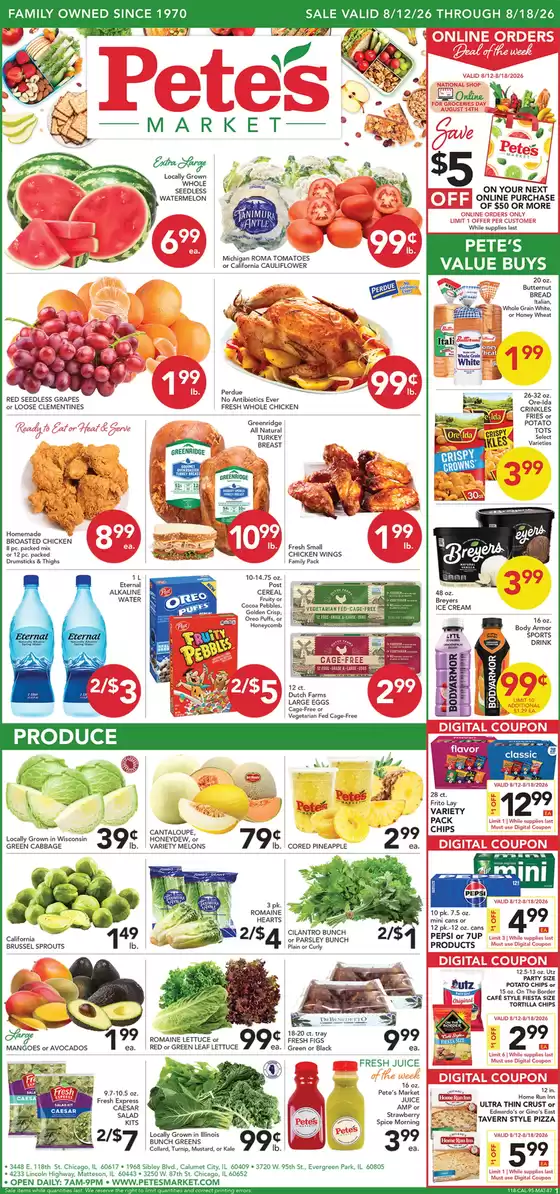 Pete's Fresh Market catalogue in Palos Park IL | Current deals and offers | 2026-08-12T00:00:00.000Z - 2026-08-18T00:00:00.000Z