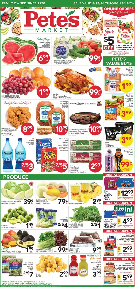 Pete's Fresh Market catalogue | Top offers for smart savers | 2026-08-12T00:00:00.000Z - 2026-08-18T00:00:00.000Z