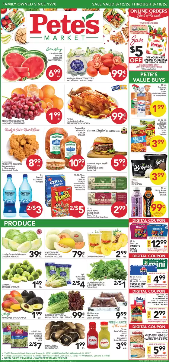 Pete's Fresh Market catalogue in Wheaton IL | Current bargains and offers | 2026-08-12T00:00:00.000Z - 2026-08-18T00:00:00.000Z