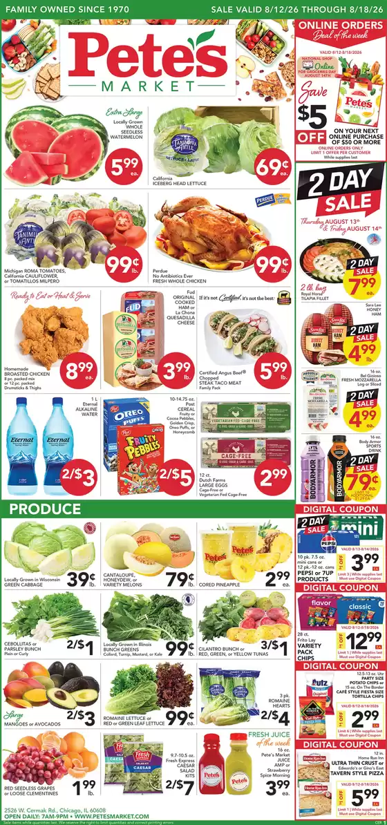Pete's Fresh Market catalogue | Discounts and promotions | 2026-08-12T00:00:00.000Z - 2026-08-18T00:00:00.000Z