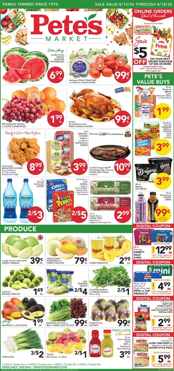 Pete's Fresh Market catalogue | Top deals for all customers | 2026-08-12T00:00:00.000Z - 2026-08-18T00:00:00.000Z