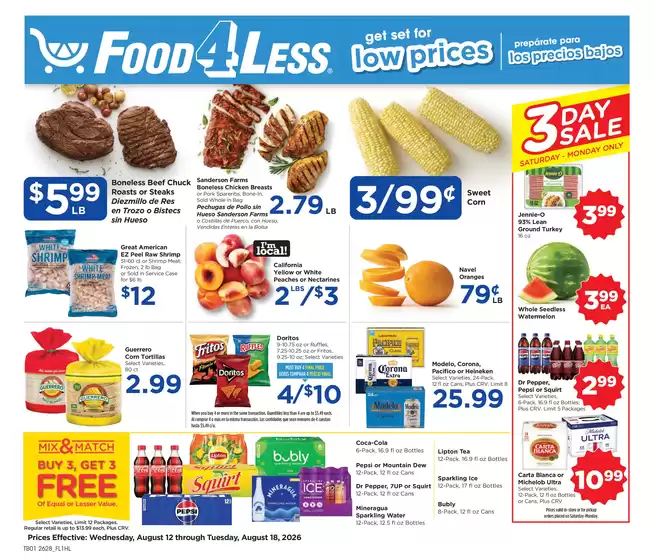 Food 4 Less catalogue | Save now with our deals | 2026-08-12T00:00:00.000Z - 2026-08-18T00:00:00.000Z