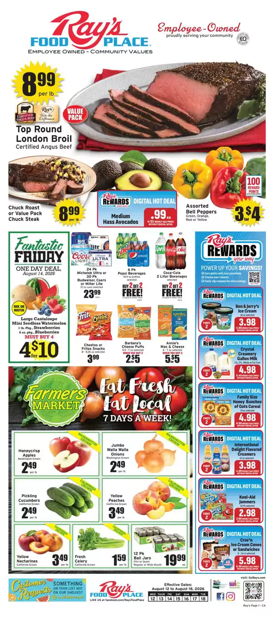 Ray's Food catalogue | Rays Food weekly ad | 2026-08-12T00:00:00.000Z - 2026-08-18T00:00:00.000Z