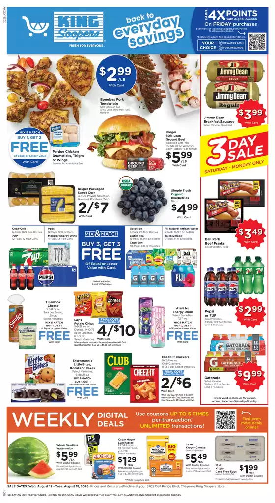 King Soopers catalogue in Colorado Springs CO | Special offers for you | 2026-08-12T00:00:00.000Z - 2026-08-18T00:00:00.000Z