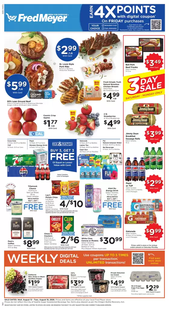Fred Meyer catalogue | Top deals for all customers | 2026-08-12T00:00:00.000Z - 2026-08-18T00:00:00.000Z