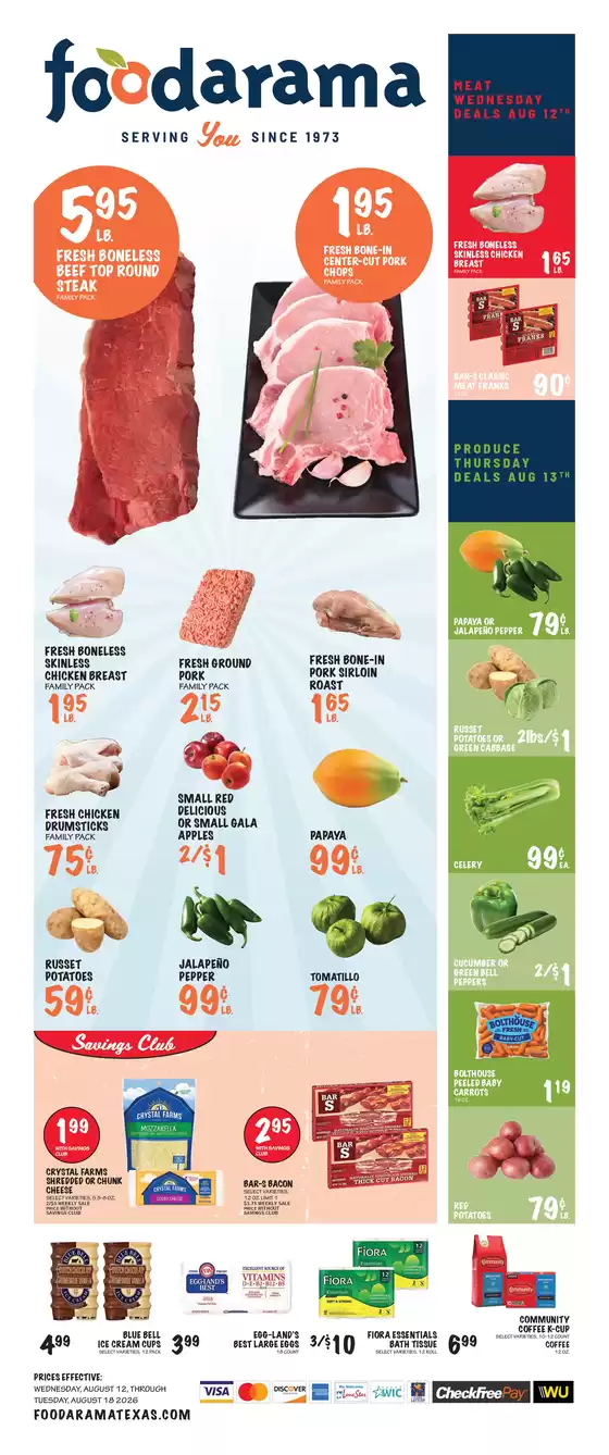 Foodarama catalogue | Foodarama weekly ad | 2026-08-12T00:00:00.000Z - 2026-08-18T00:00:00.000Z