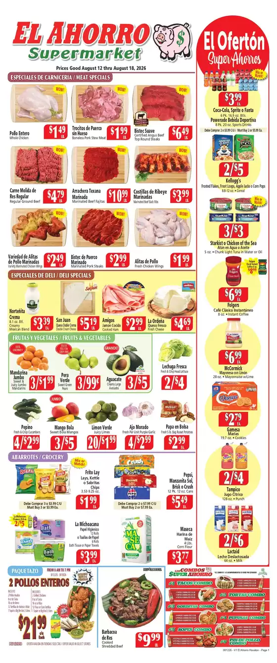 El Ahorro catalogue | Discover attractive offers | 2026-08-12T00:00:00.000Z - 2026-08-18T00:00:00.000Z