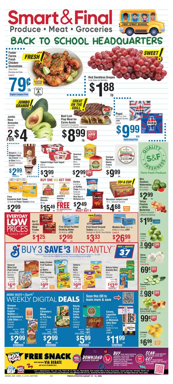 Smart & Final catalogue in San Diego CA | Discover attractive offers | 2026-08-12T00:00:00.000Z - 2026-08-13T00:00:00.000Z
