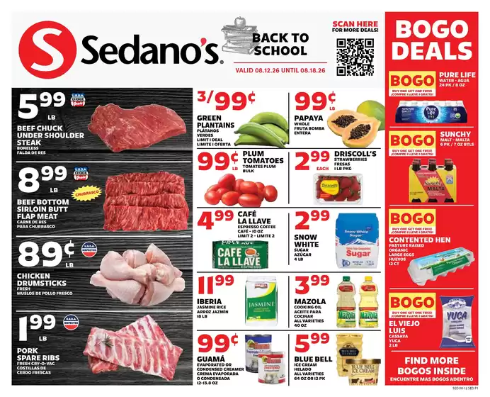 Sedano's catalogue | Sedano's weekly ad | 2026-08-12T00:00:00.000Z - 2026-08-18T00:00:00.000Z