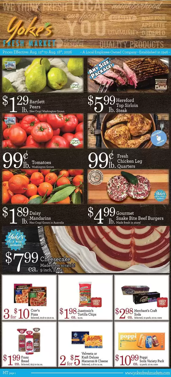 Yoke's Fresh Market catalogue | Wide range of offers | 2026-08-12T00:00:00.000Z - 2026-08-18T00:00:00.000Z