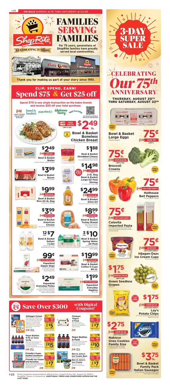 ShopRite catalogue in Cambria Heights NY | Current special promotions | 2026-08-13T00:00:00.000Z - 2026-08-22T00:00:00.000Z