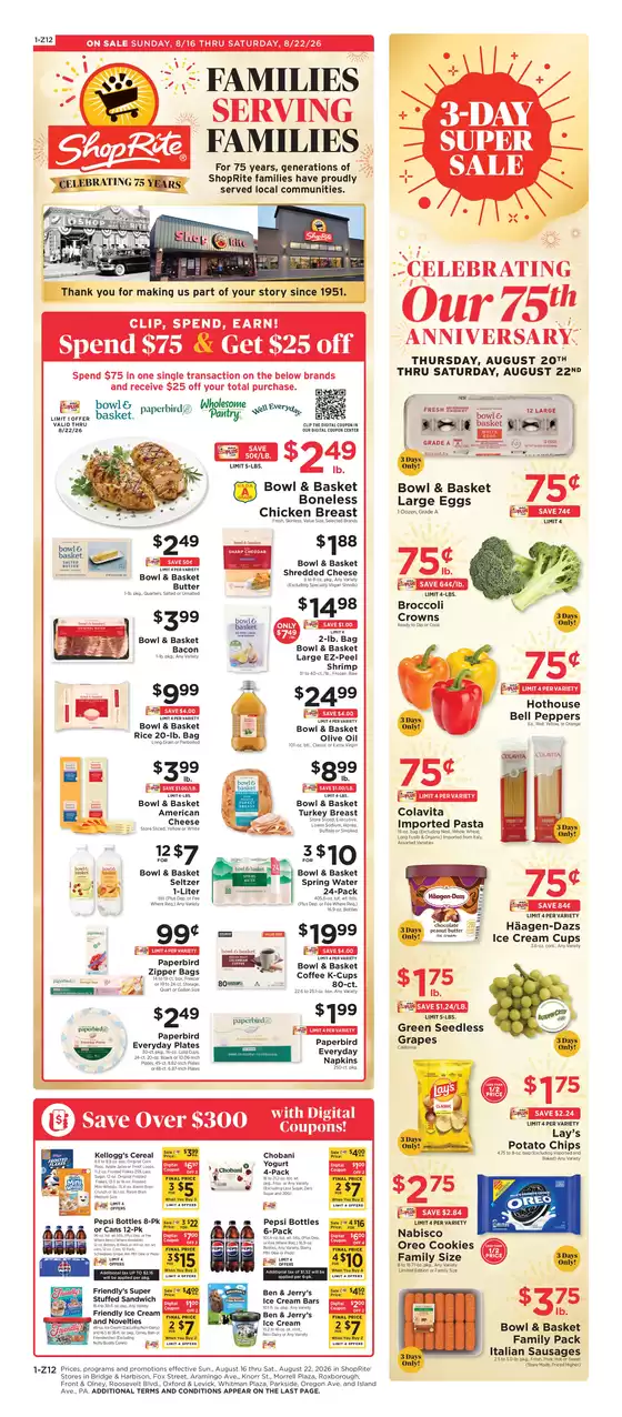 ShopRite catalogue in Middle Island NY | Current bargains and offers | 2026-08-13T00:00:00.000Z - 2026-08-22T00:00:00.000Z