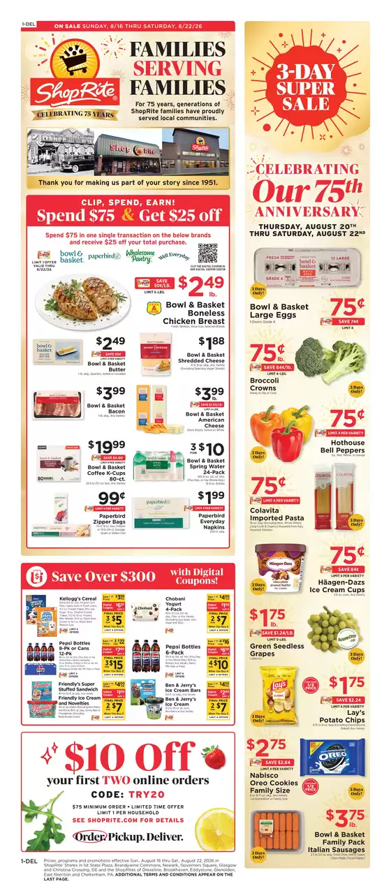 ShopRite catalogue in Cambria Heights NY | Great discounts on selected products | 2026-08-13T00:00:00.000Z - 2026-08-22T00:00:00.000Z