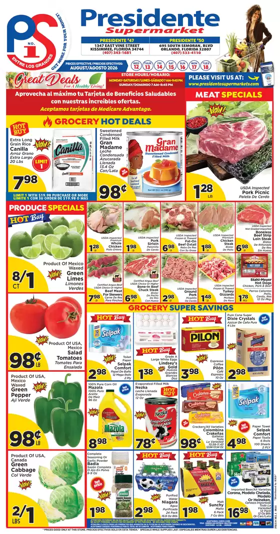 Presidente catalogue | Exclusive bargains | 2026-08-12T00:00:00.000Z - 2026-08-18T00:00:00.000Z