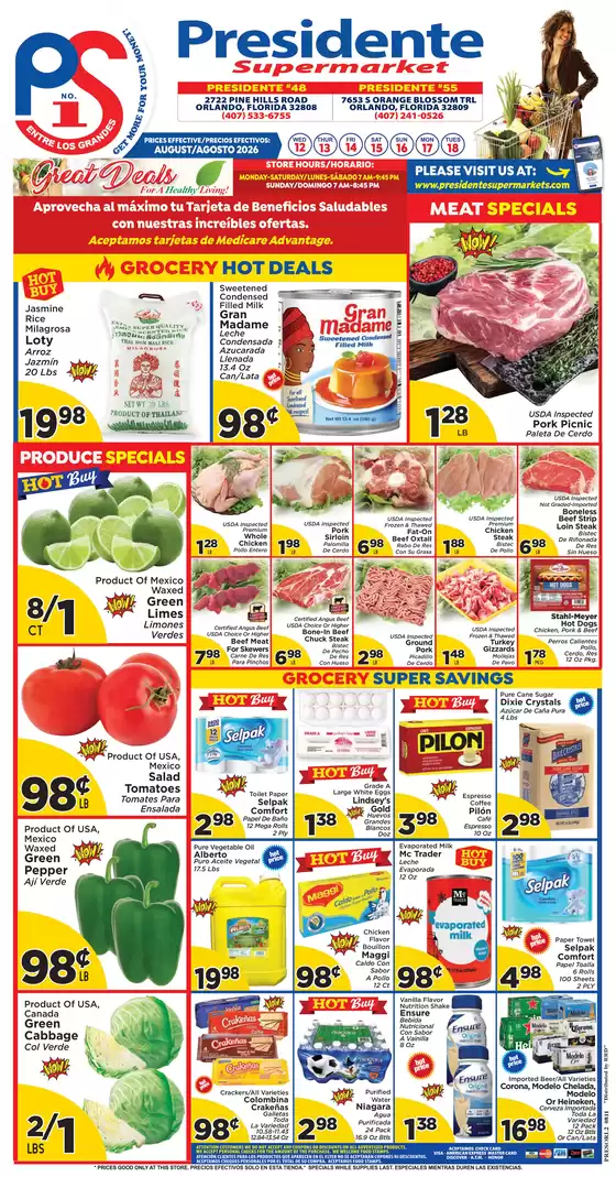 Presidente catalogue | Attractive special offers for everyone | 2026-08-12T00:00:00.000Z - 2026-08-18T00:00:00.000Z
