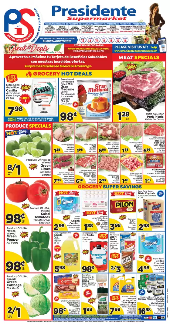 Presidente catalogue | Top offers for smart savers | 2026-08-12T00:00:00.000Z - 2026-08-18T00:00:00.000Z