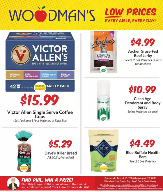 Woodman's catalogue | Great offer for all customers | 2026-08-13T00:00:00.000Z - 2026-08-19T00:00:00.000Z