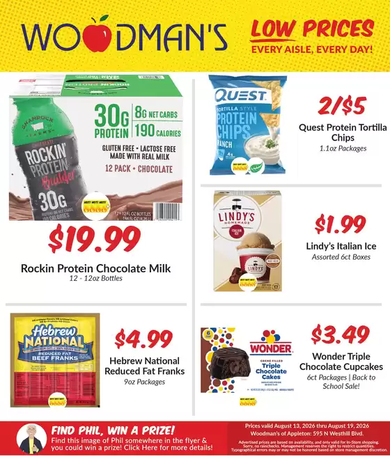 Woodman's catalogue | Our best deals for you | 2026-08-13T00:00:00.000Z - 2026-08-19T00:00:00.000Z