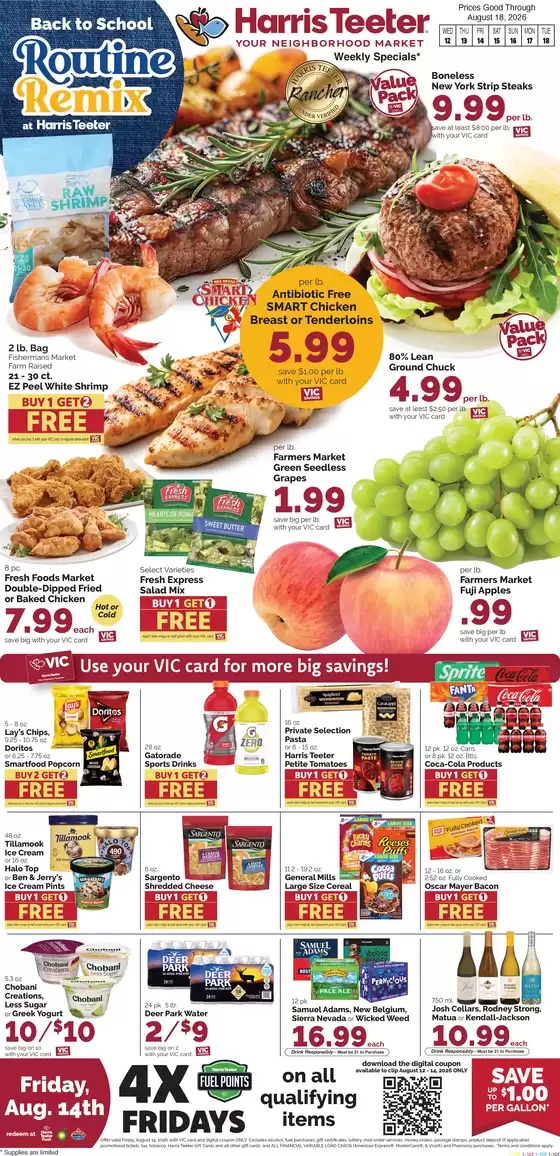 Harris Teeter catalogue | Current bargains and offers | 2026-08-12T00:00:00.000Z - 2026-08-18T00:00:00.000Z