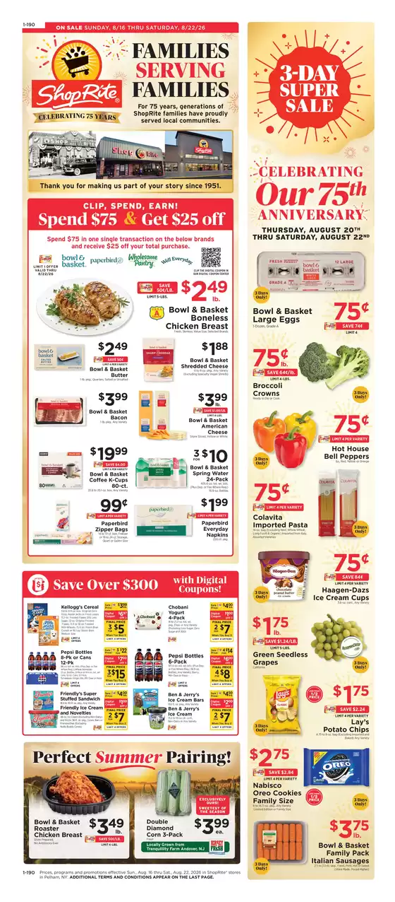ShopRite catalogue in Wynantskill NY | Offers for bargain hunters | 2026-08-13T00:00:00.000Z - 2026-08-22T00:00:00.000Z