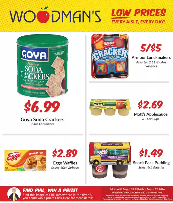 Woodman's catalogue | Discover attractive offers | 2026-08-13T00:00:00.000Z - 2026-08-19T00:00:00.000Z