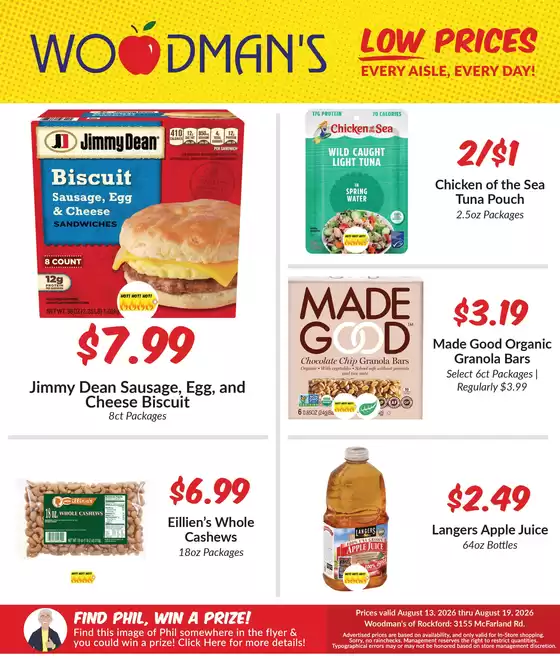 Woodman's catalogue | Great discounts on selected products | 2026-08-13T00:00:00.000Z - 2026-08-19T00:00:00.000Z