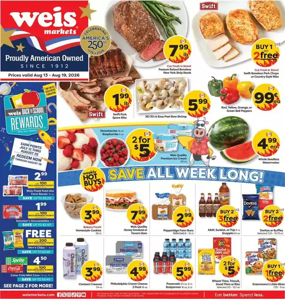 Weis Markets catalogue in Perryville MD | Weekly Ads Weis Markets | 2026-08-13T00:00:00.000Z - 2026-09-09T00:00:00.000Z