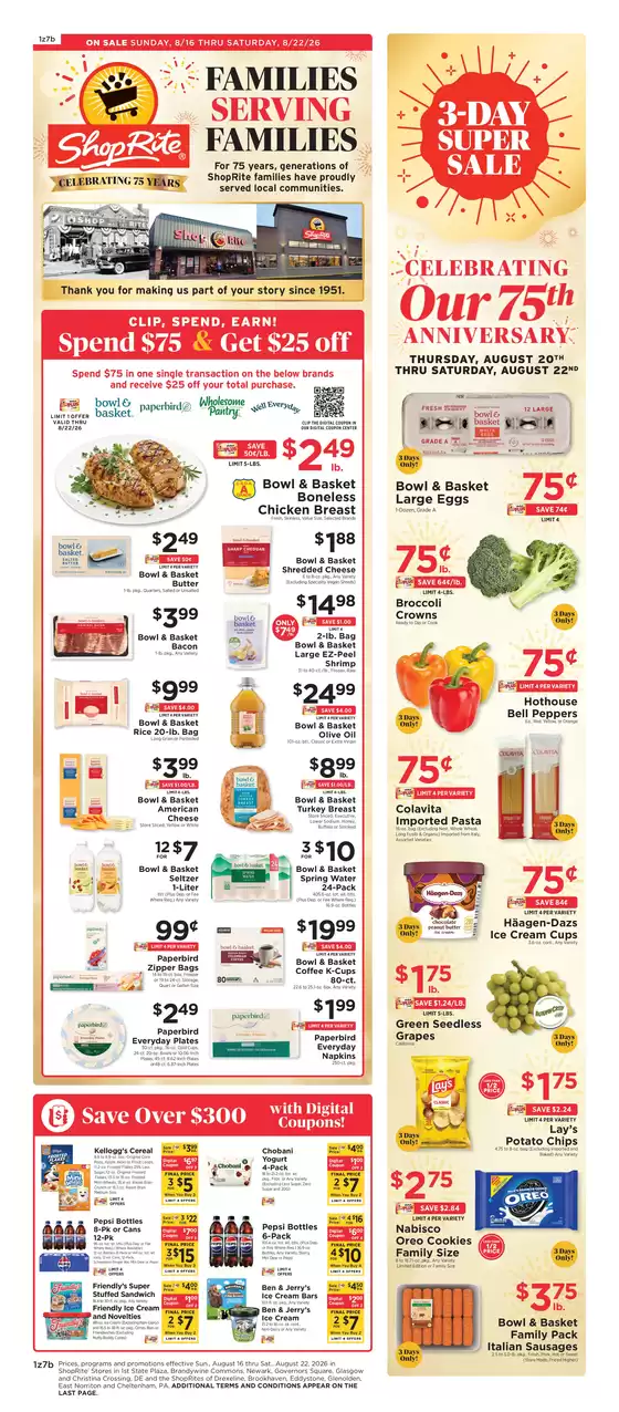 ShopRite catalogue in Watervliet NY | Our best offers for you | 2026-08-13T00:00:00.000Z - 2026-08-22T00:00:00.000Z