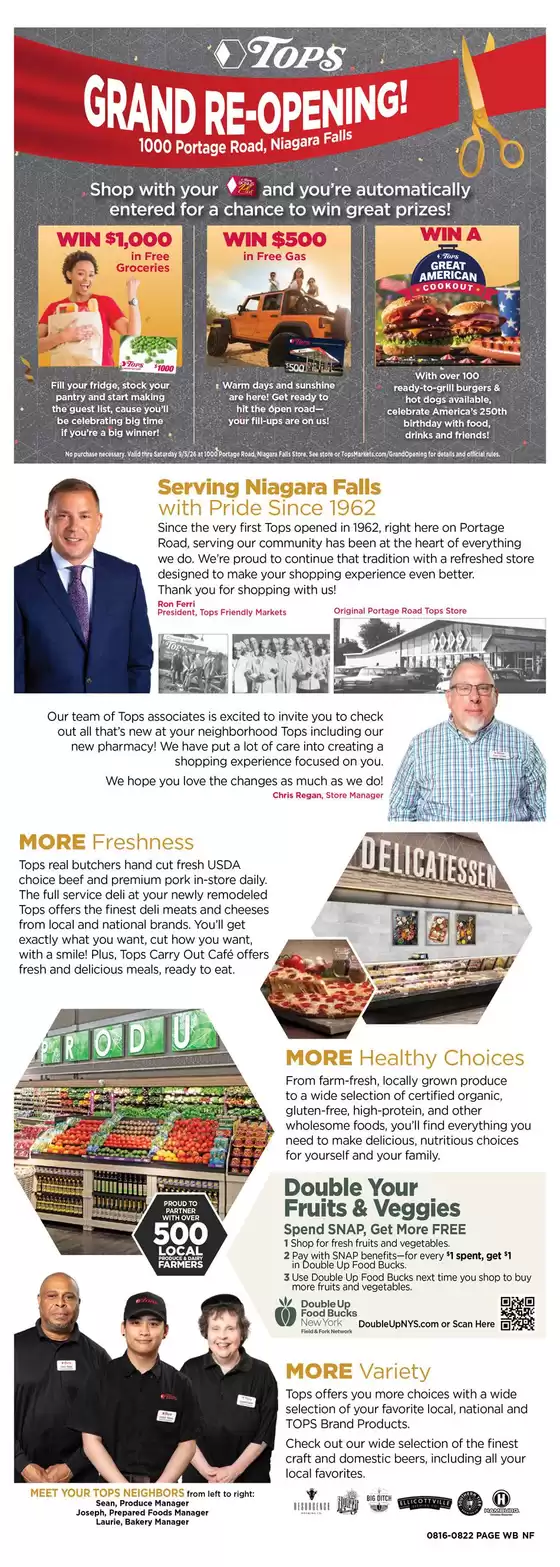 Tops catalogue | Serving Niagara Falls Since 1962 | 2026-08-16T00:00:00.000Z - 2026-08-22T00:00:00.000Z