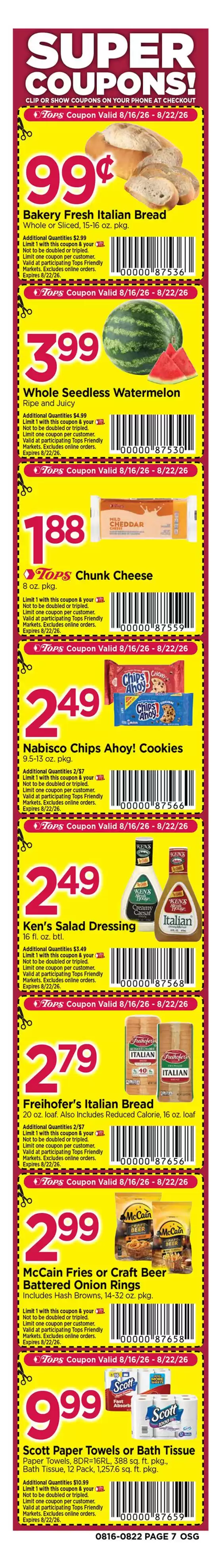 Tops catalogue in East Amherst NY | Super Coupons! | 2026-08-16T00:00:00.000Z - 2026-08-22T00:00:00.000Z