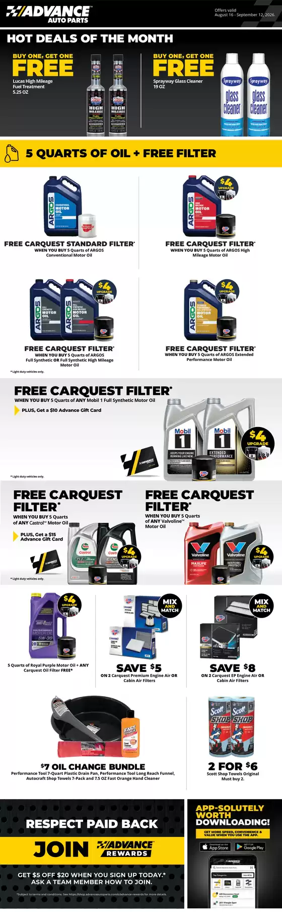 Advance Auto Parts catalogue | DIY PROMO 21892025 Period9DigitalFlyer HHG | 2026-08-16T00:00:00.000Z - 2026-09-12T00:00:00.000Z