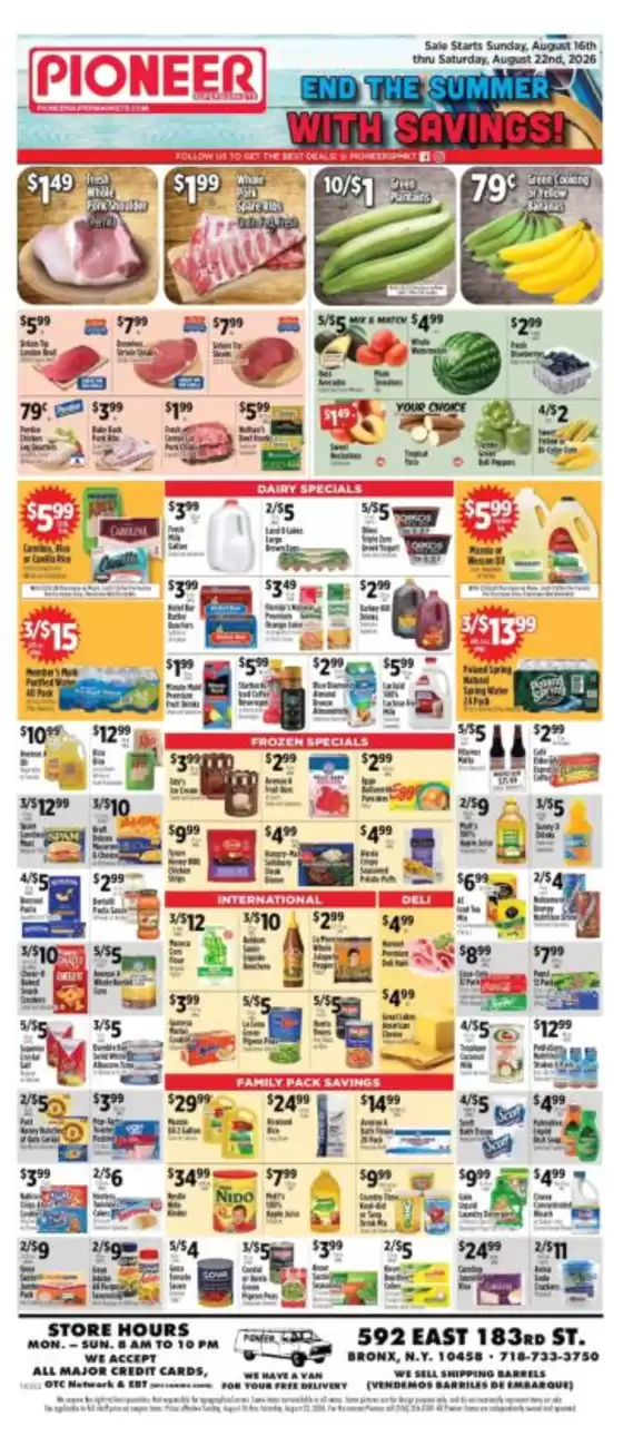 Pioneer Supermarkets catalogue in Mamaroneck NY | Offers for bargain hunters | 2026-08-16T00:00:00.000Z - 2026-08-22T00:00:00.000Z