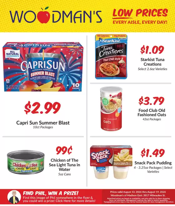 Woodman's catalogue | Great discounts on selected products | 2026-08-13T00:00:00.000Z - 2026-08-19T00:00:00.000Z