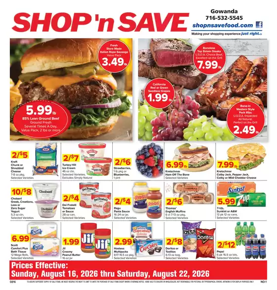 Shop 'n Save catalogue | Top offers for all bargain hunters | 2026-08-16T00:00:00.000Z - 2026-08-22T00:00:00.000Z