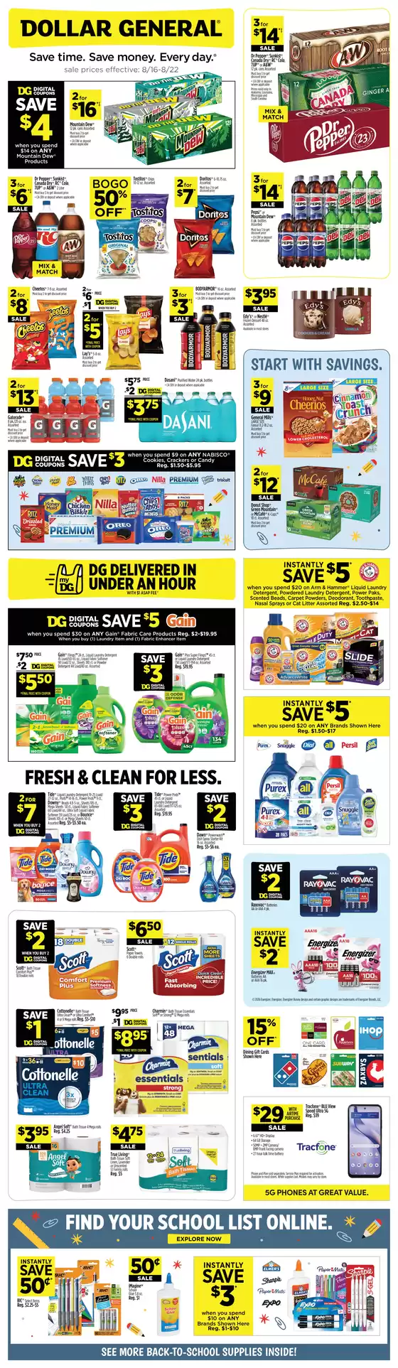 Dollar General catalogue in MacArthur WV | Top offers for all bargain hunters | 2026-08-16T00:00:00.000Z - 2026-08-22T00:00:00.000Z