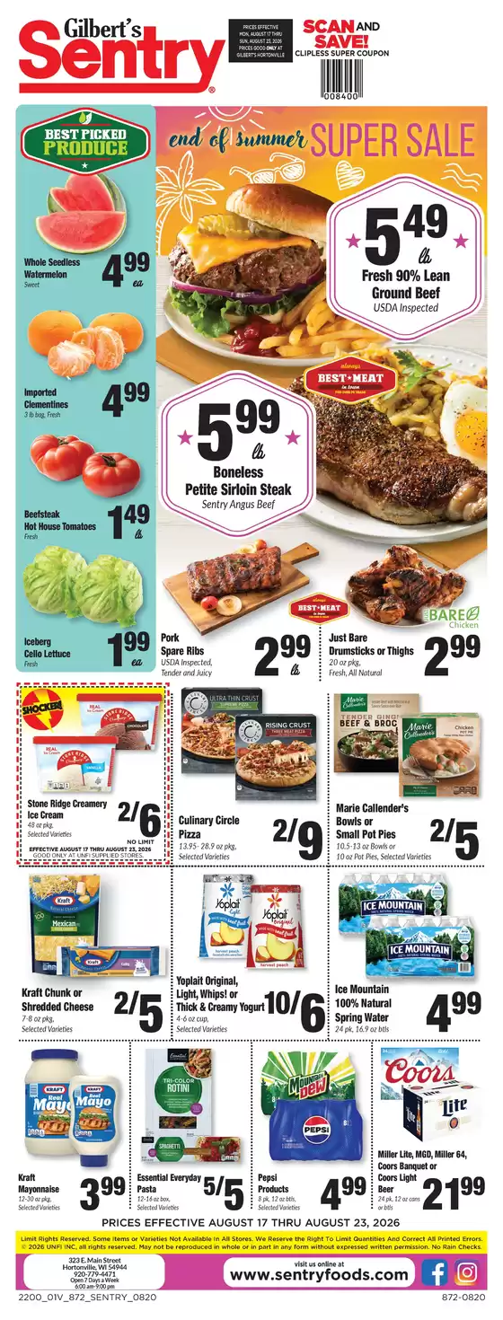 Sentry catalogue in Grand Chute WI | Weekly Ad | 2026-08-17T00:00:00.000Z - 2026-08-23T00:00:00.000Z
