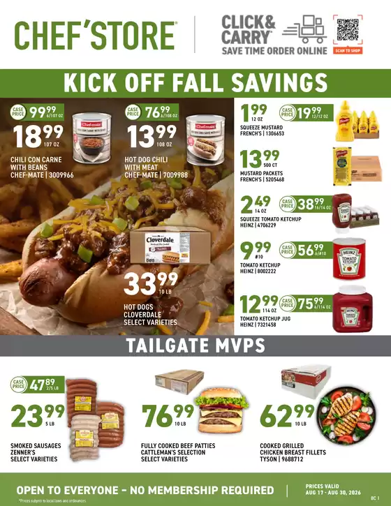 Chef'Store catalogue | Great discounts on selected products | 2026-08-17T00:00:00.000Z - 2026-08-30T00:00:00.000Z