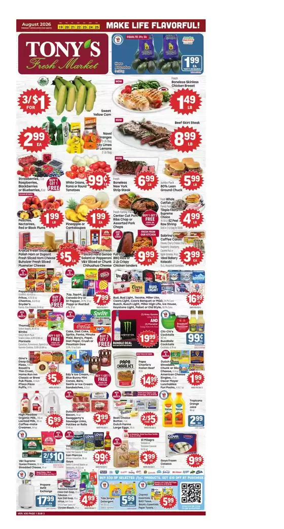 Tony's Fresh Market catalogue in Frankfort IL | Weekly Ad | 2026-08-19T00:00:00.000Z - 2026-08-25T00:00:00.000Z